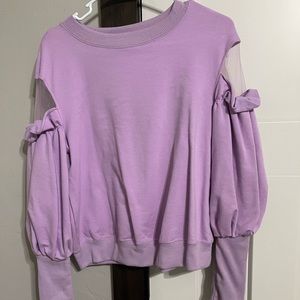 Purple puff sleeve sweater